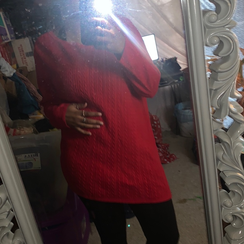 Long Sleeve Red Blouse